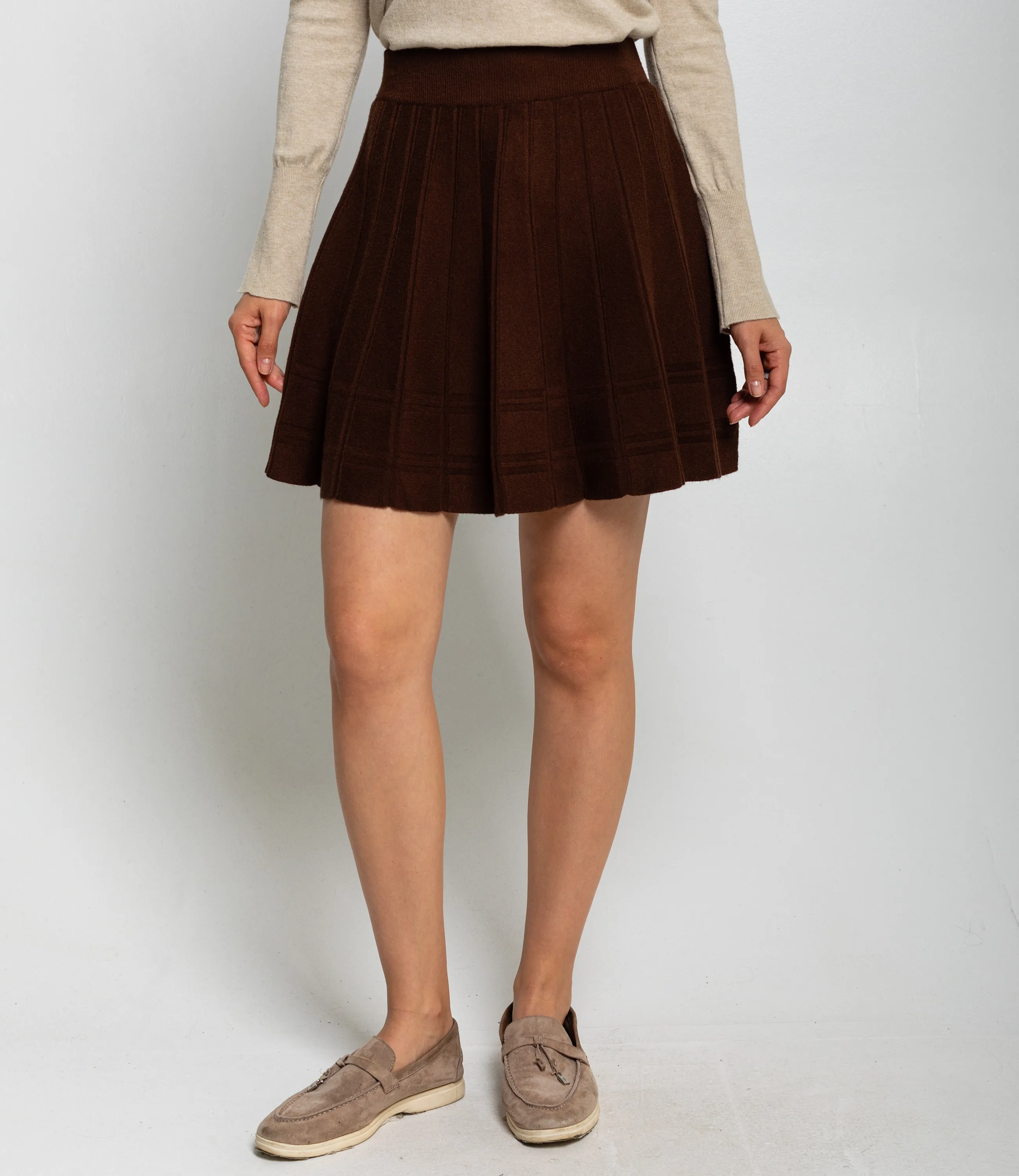 Юбка #КТ88003, шоколадный - фото 2