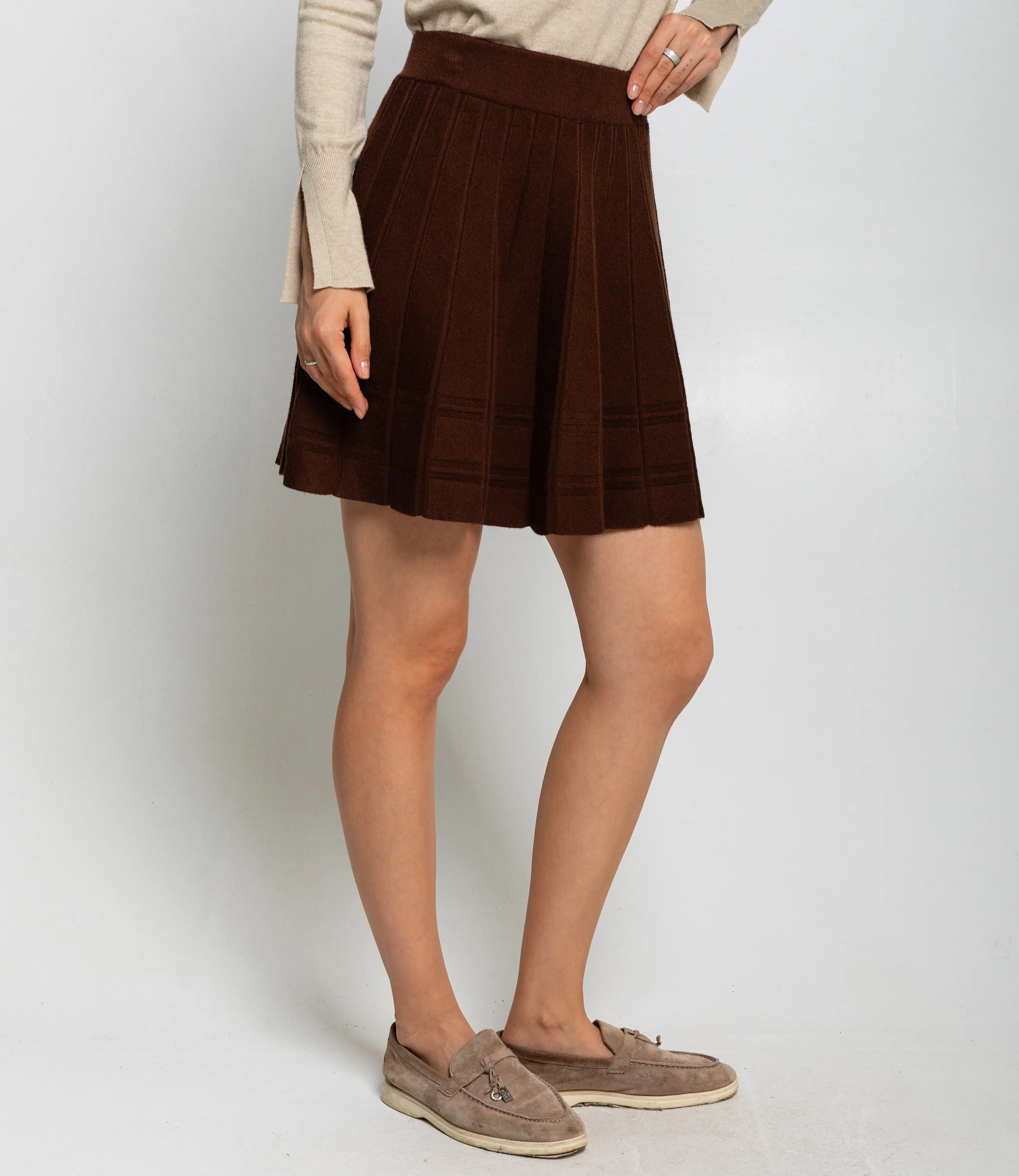 Юбка #КТ88003, шоколадный - фото 3
