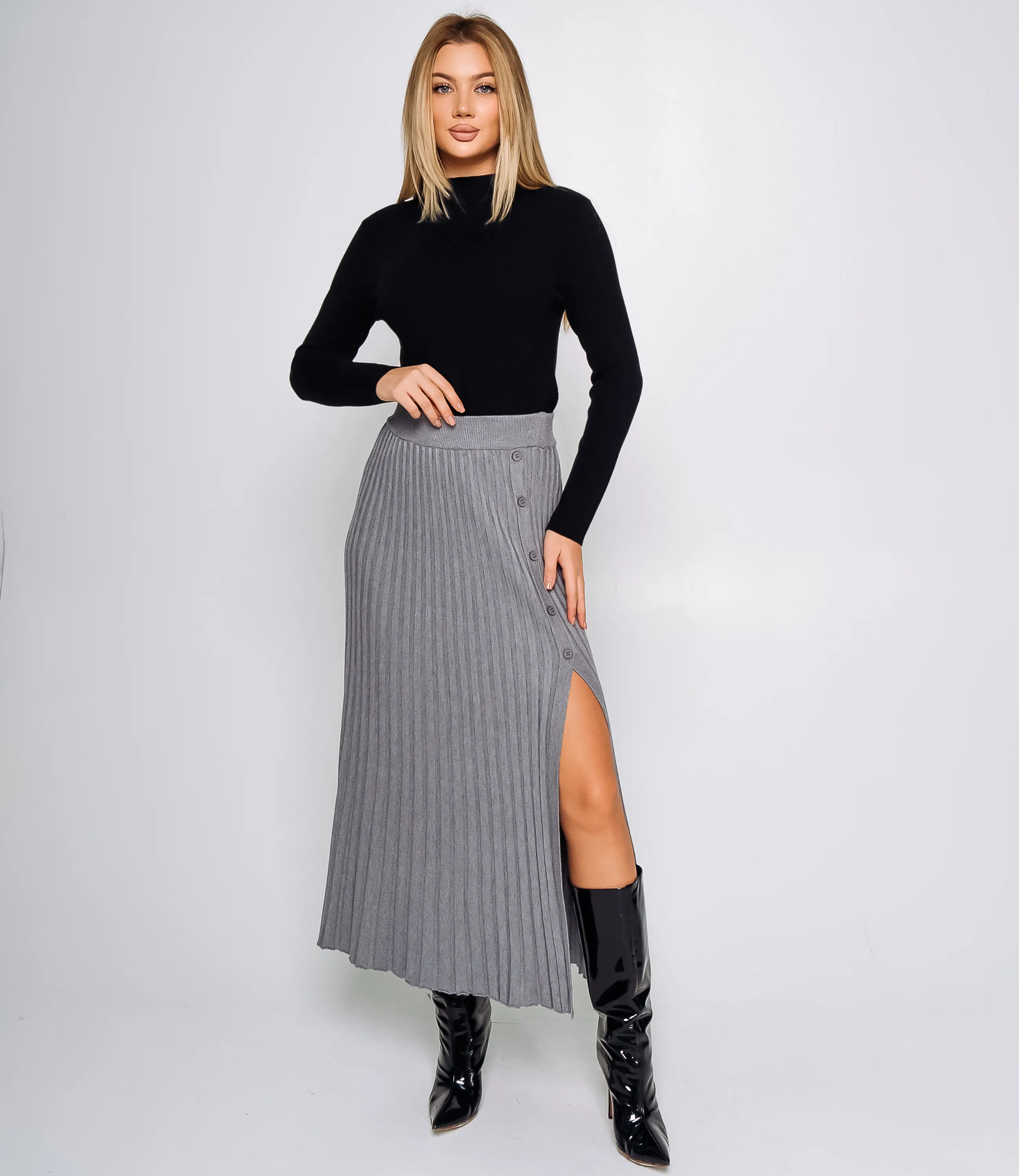 Юбка #КТ919 (5), серый - фото 1