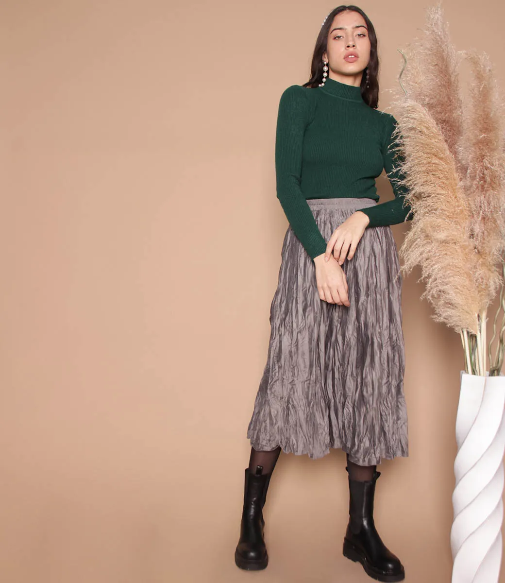 Юбка #000915*, серебристый - фото 2