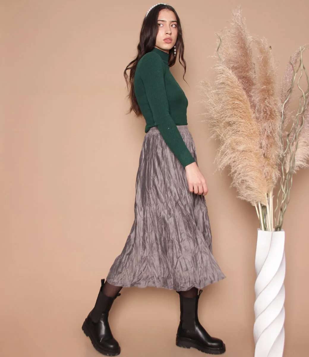 Юбка #000915*, серебристый - фото 4