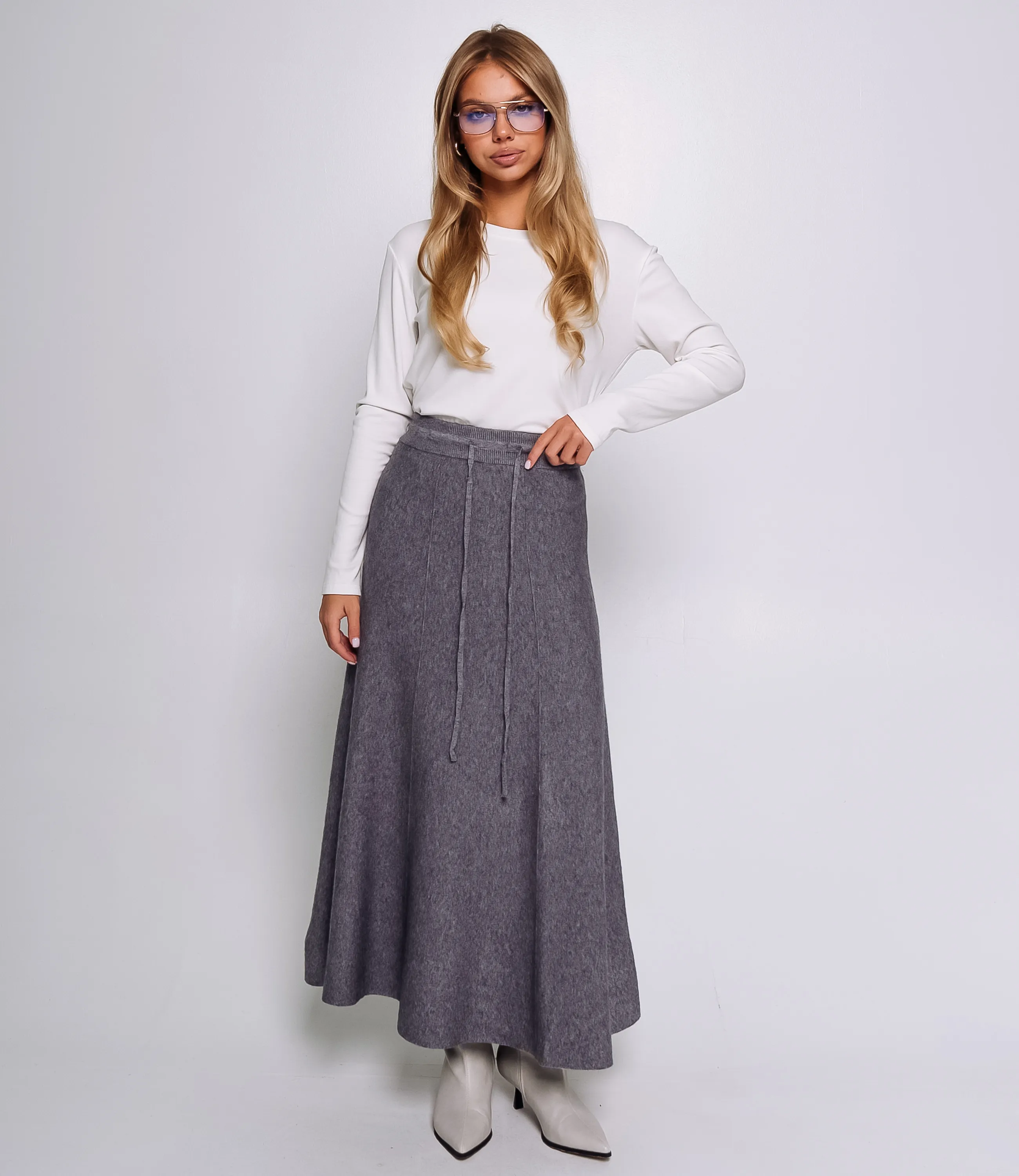 Юбка #КТ6071, серый - фото 1