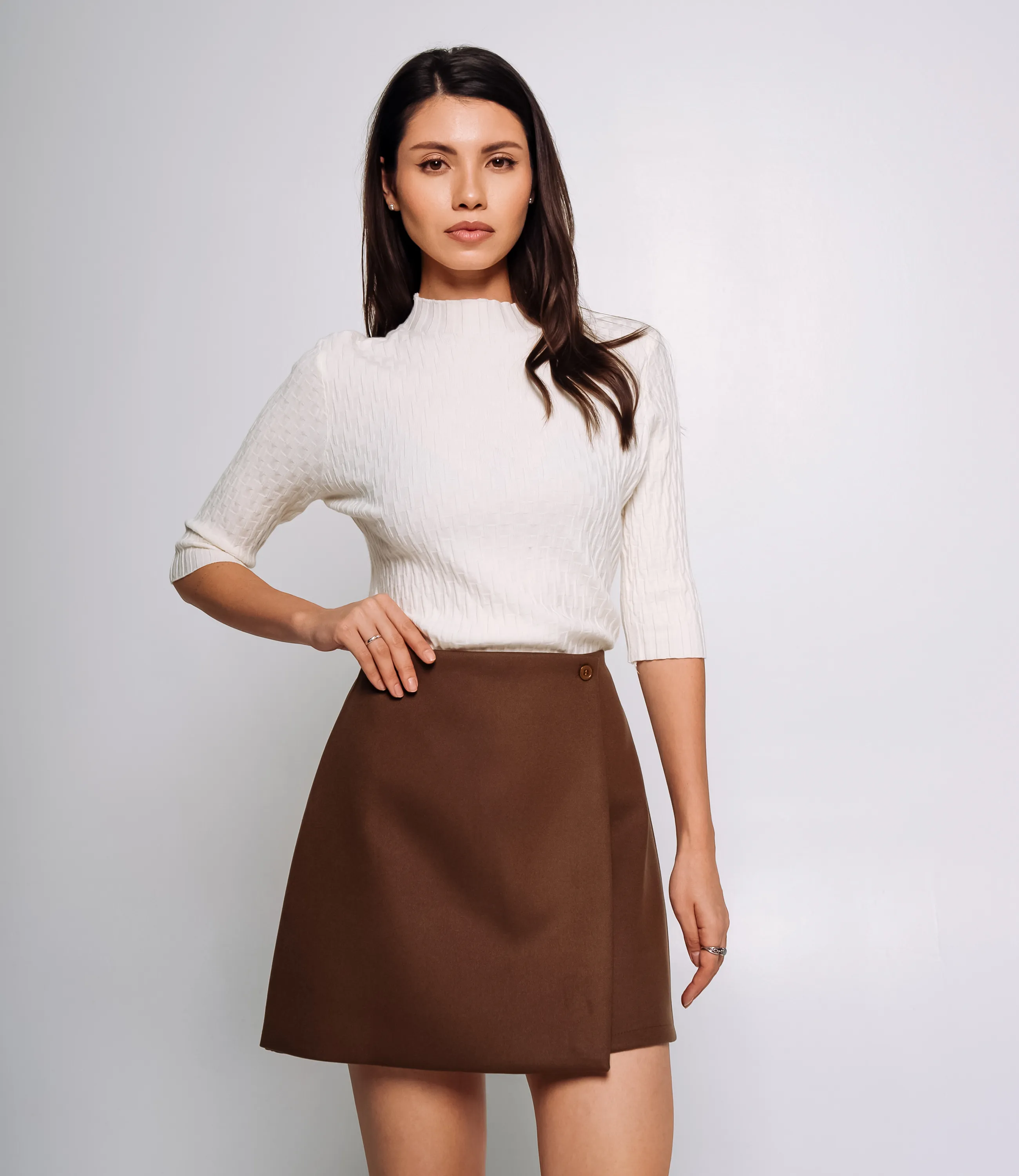 Юбка #КТ8662 (1), коричневый - фото 1