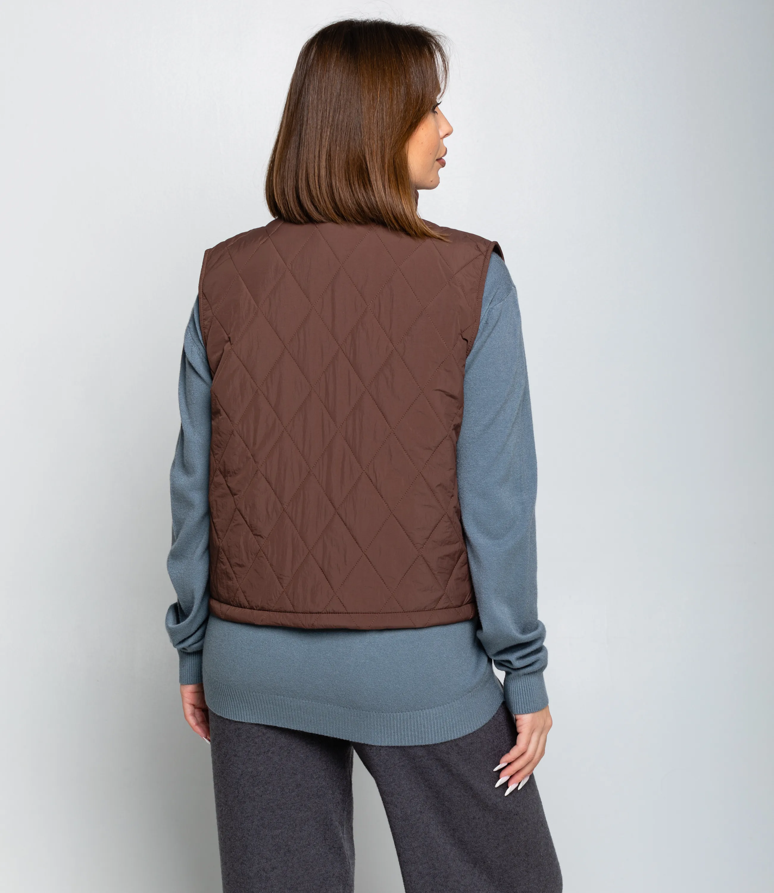 Жилет #КТ741, шоколадный - фото 3