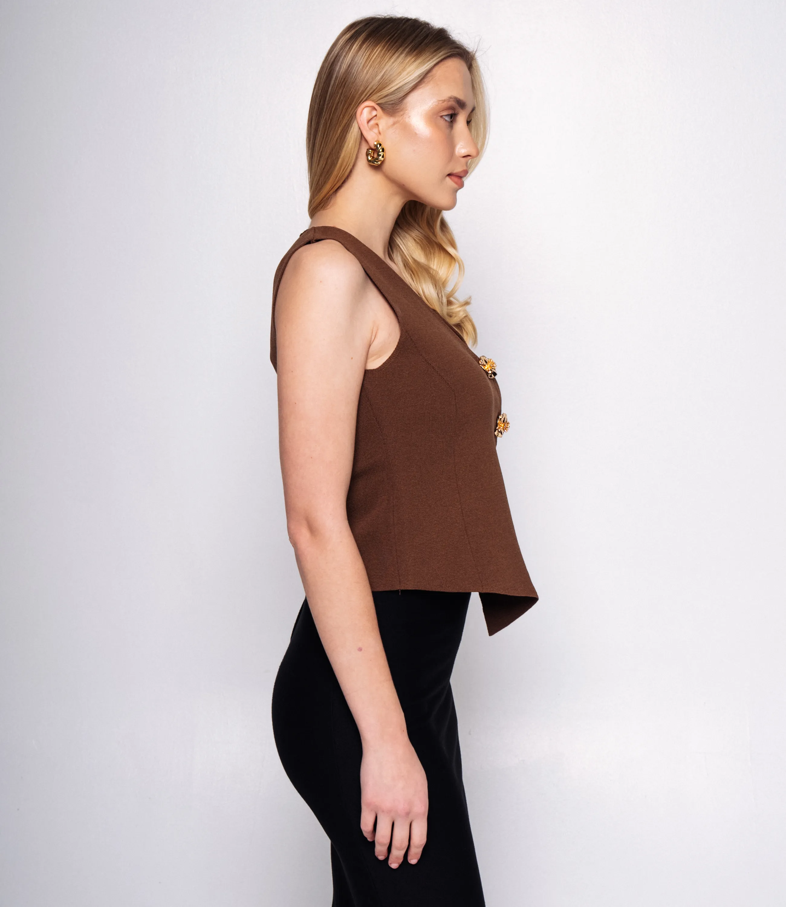 Жилет #КТ5038, коричневый - фото 2