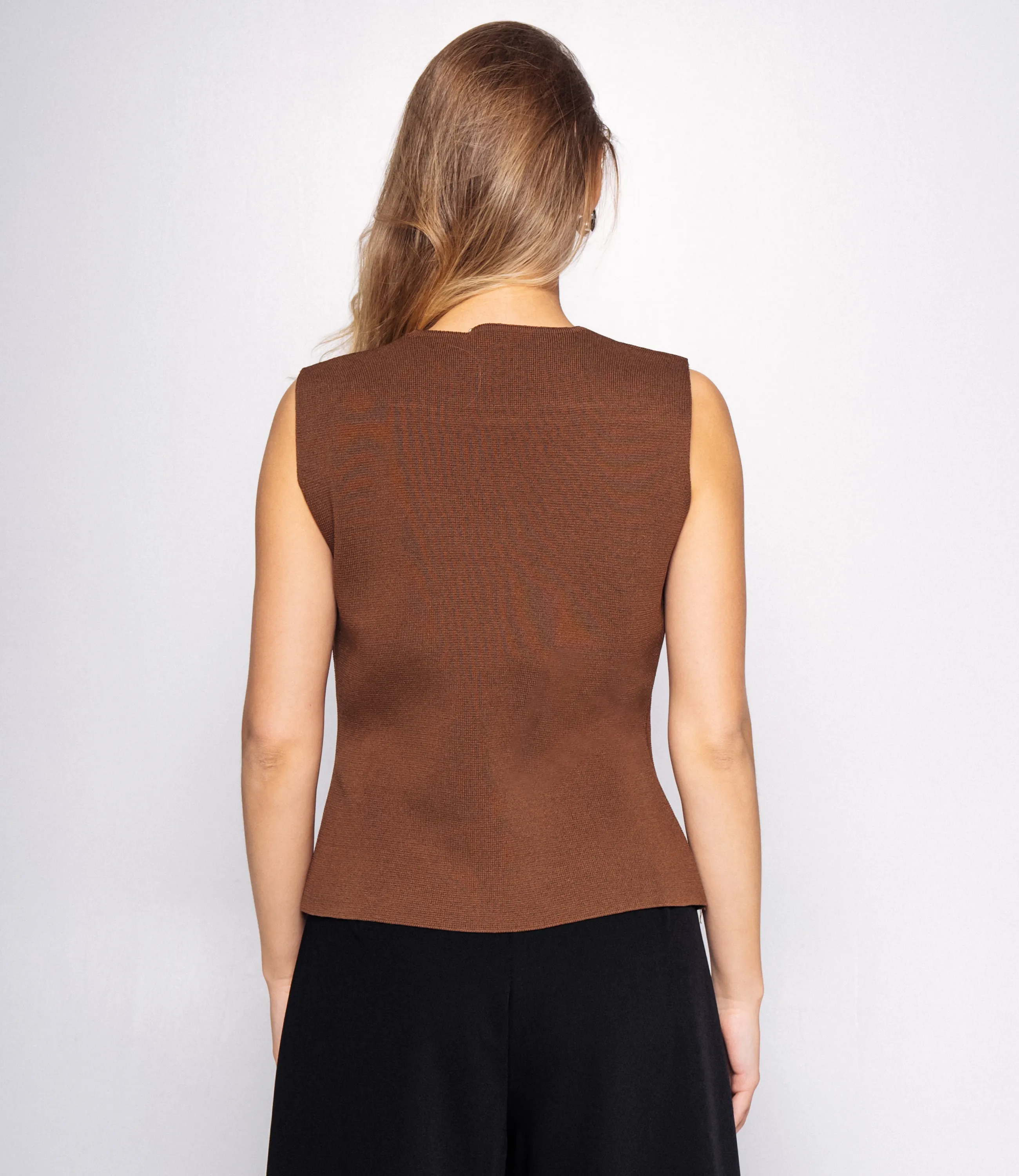 Жилет #КТ5034, коричневый - фото 3