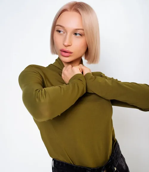Водолазка #1А2101, хаки - фото 5