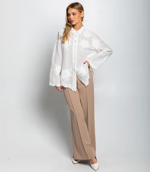 Блуза #КТ814, белый