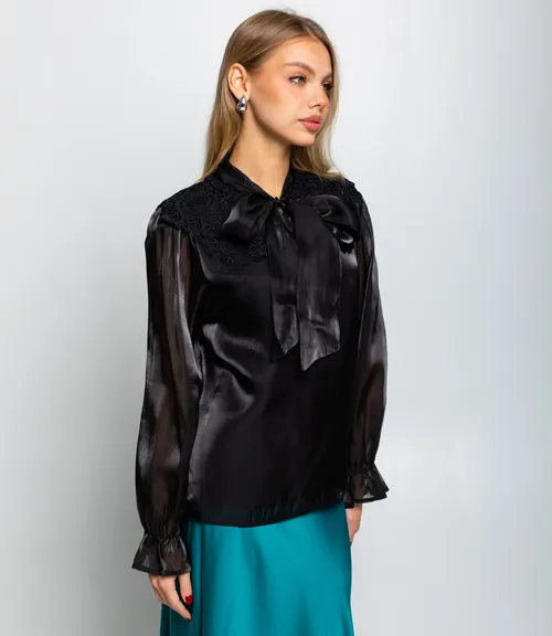 Блуза #КТ966 (1), чёрный