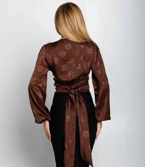 Блуза #КТ5138, шоколадный