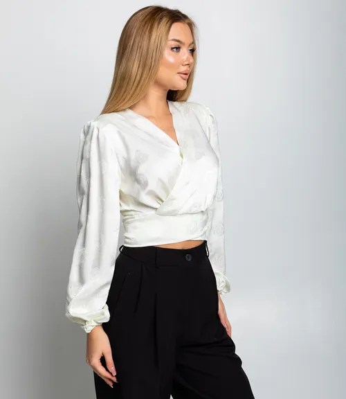Блуза #КТ5138, молочный
