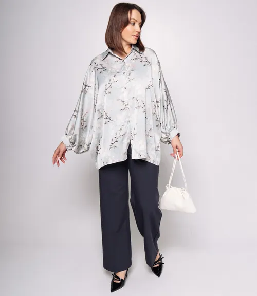 Блуза #КТ1936 (2)-3, светло-голубой