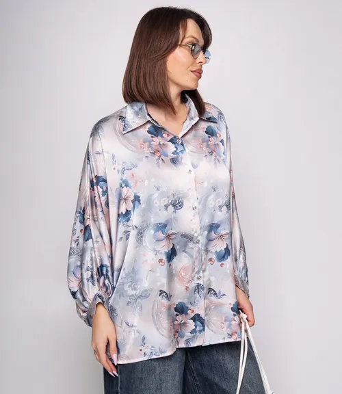Блуза #КТ1936 (2)-1, голубой, синий