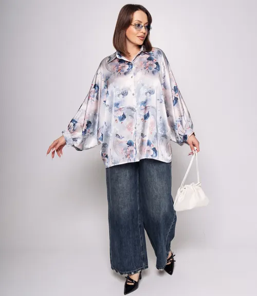 Блуза #КТ1936 (2)-1, голубой, синий