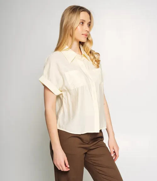 Рубашка #КТ807 (5), светло-жёлтый