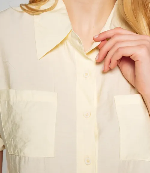 Рубашка #КТ807 (5), светло-жёлтый