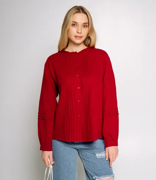 Блуза #КТ0912, бордовый