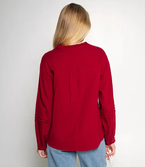 Блуза #КТ0912, бордовый
