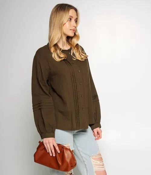 Блуза #КТ0912, тёмный хаки