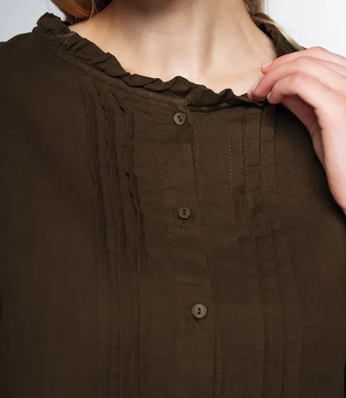 Блуза #КТ0912, тёмный хаки