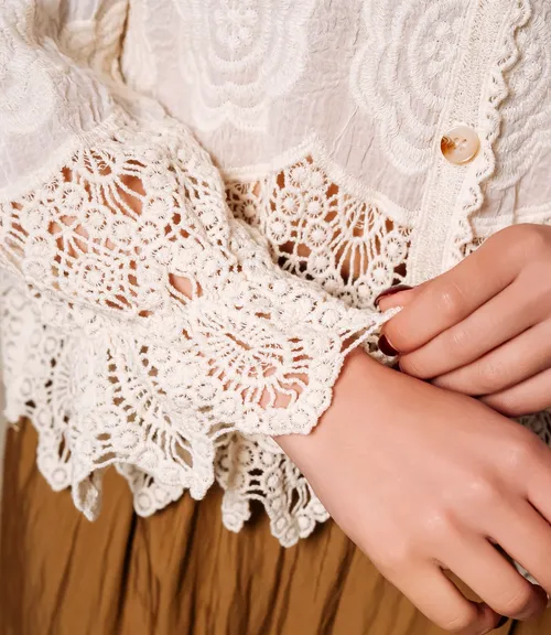 Блуза #КТ26 (6), светло-бежевый