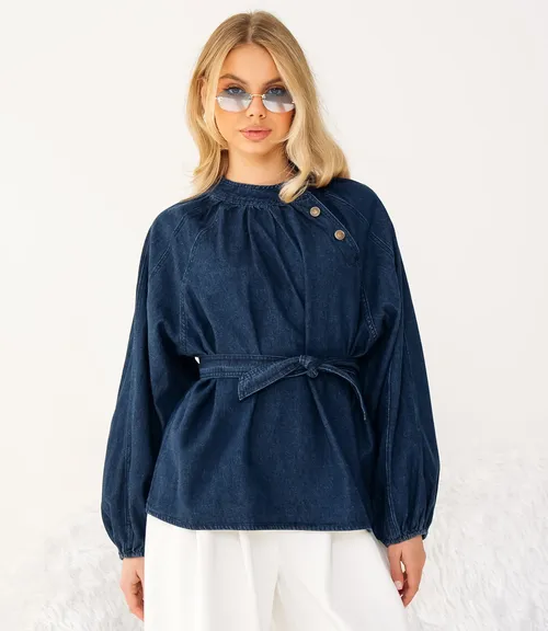 Блуза #КТ80303, синий