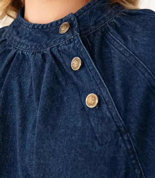 Блуза #КТ80303, синий