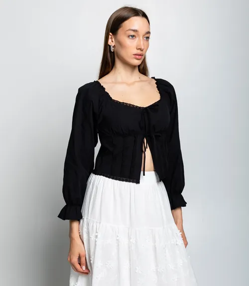 Блуза #КТ8108 (1), чёрный