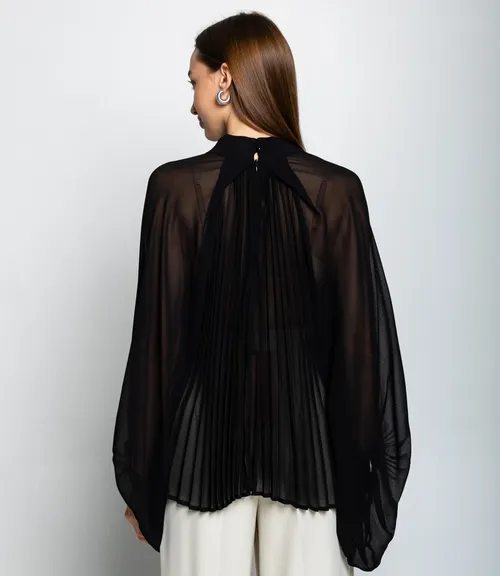 Блуза #КТ855, чёрный