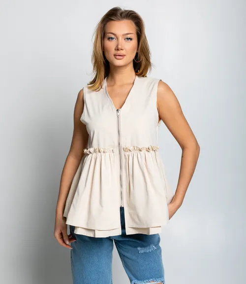 Жилет #КТ6502 (2), бежевый