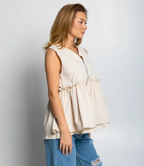 Жилет #КТ6502 (2), бежевый