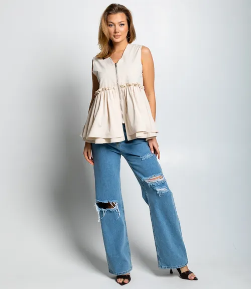 Жилет #КТ6502 (2), бежевый