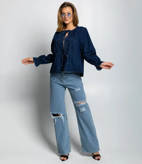 Блуза #КТ73555, синий