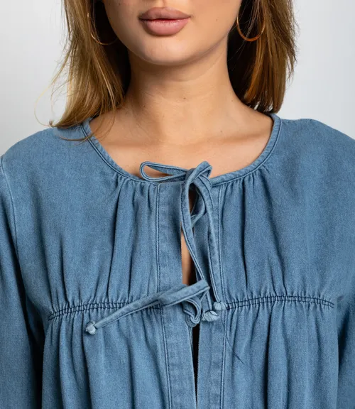 Блуза #КТ73555, голубой