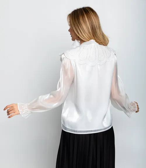 Блуза #КТ971, белый