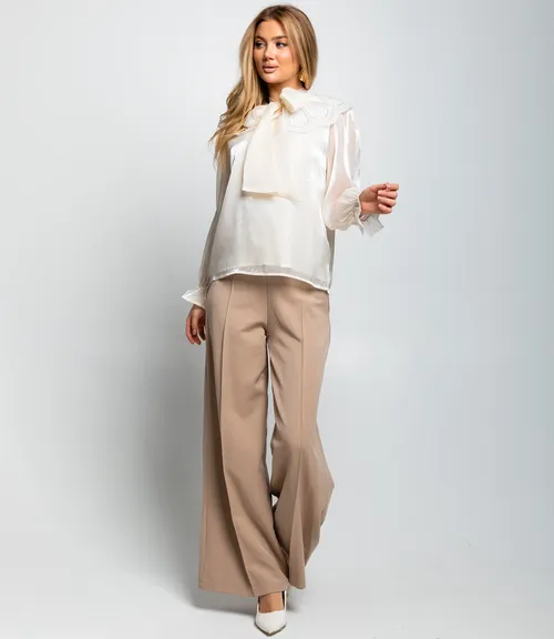 Блуза #КТ971, кремовый