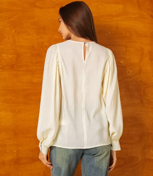 Блуза #КТ2953, светло-жёлтый