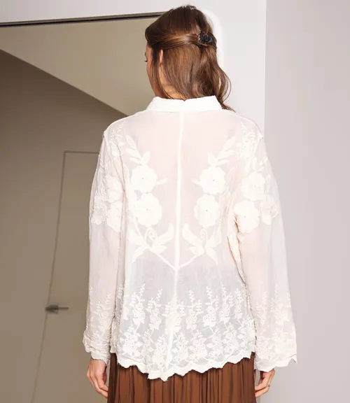 Блуза #КТ302 (7), светло-бежевый