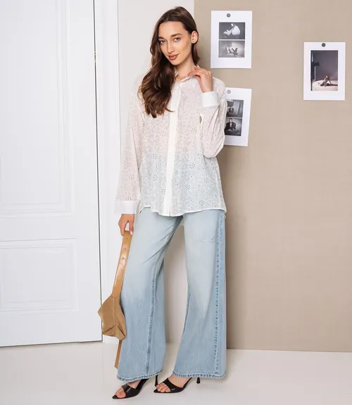 Рубашка #КТ821 (11), кремовый