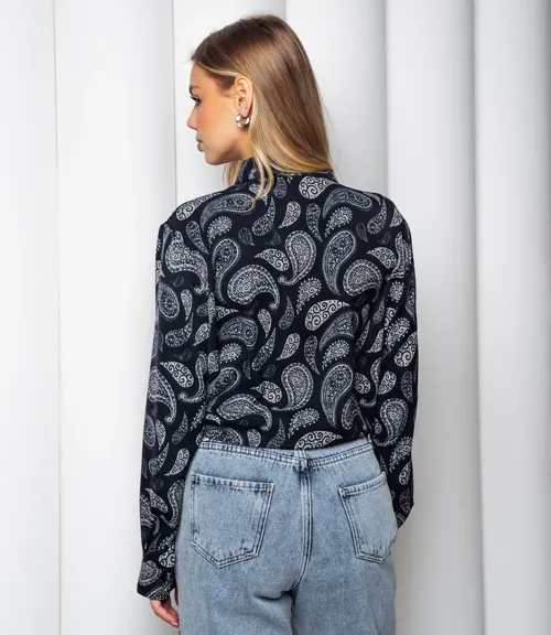 Блуза #КТ2580 (1)-1, тёмно-синий