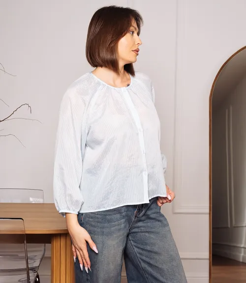 Блуза #КТ73 (2), голубой