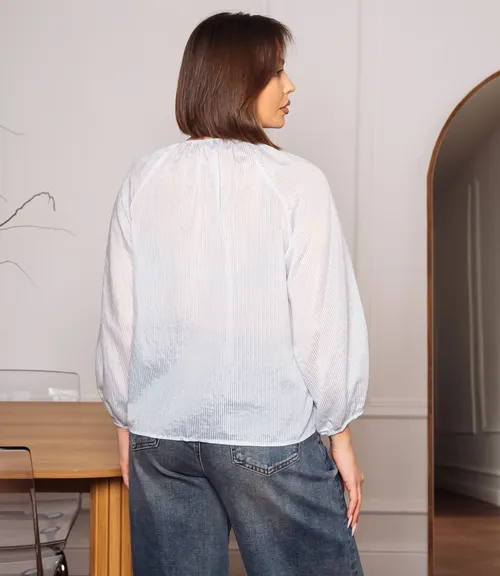 Блуза #КТ73 (2), голубой