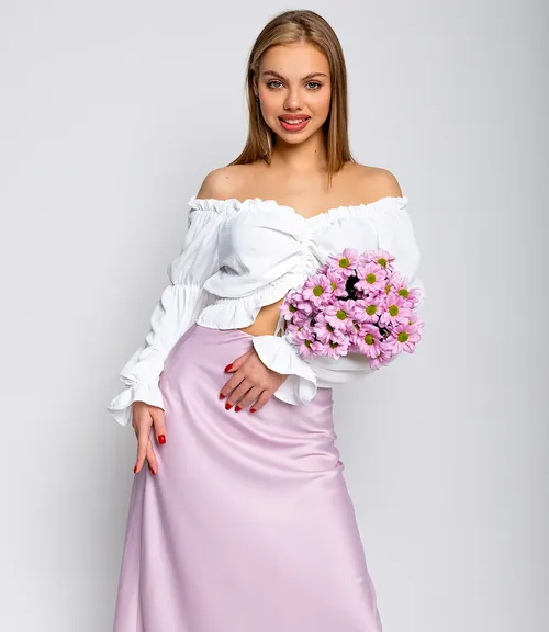 Блузка #БШ1802, белый - фото 1