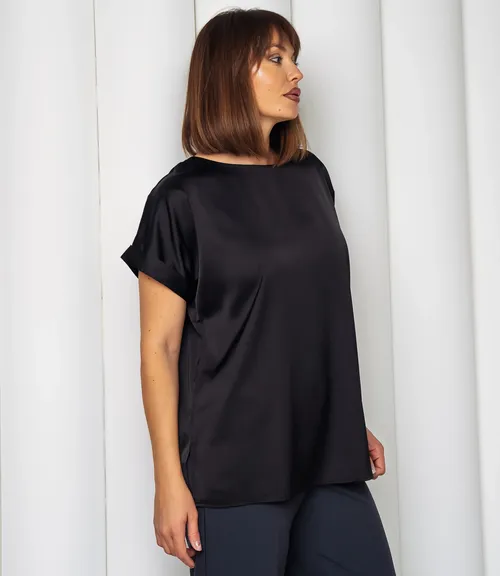 Блуза #ОКТ035001-1, чёрный