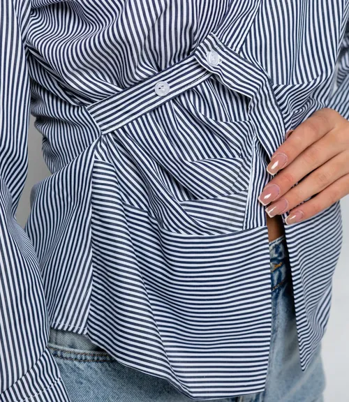 Блуза #КТ2698, тёмно-синий