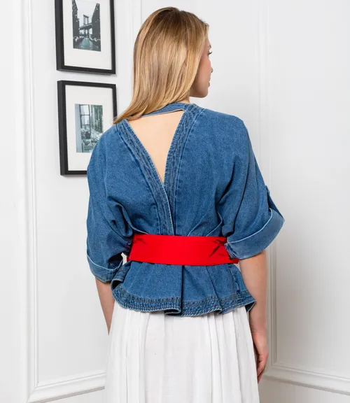 Джинсовая блуза #КТ6960, синий