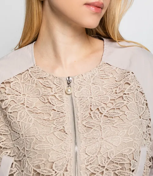 Бомбер #КТ2552, бежевый