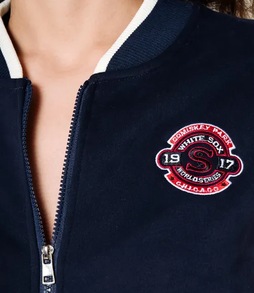 Бомбер #КТ2611 (2), тёмно-синий