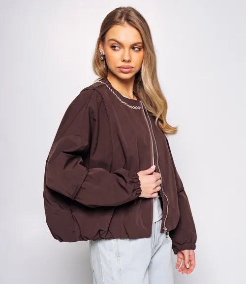Бомбер #КТ66121, шоколадный