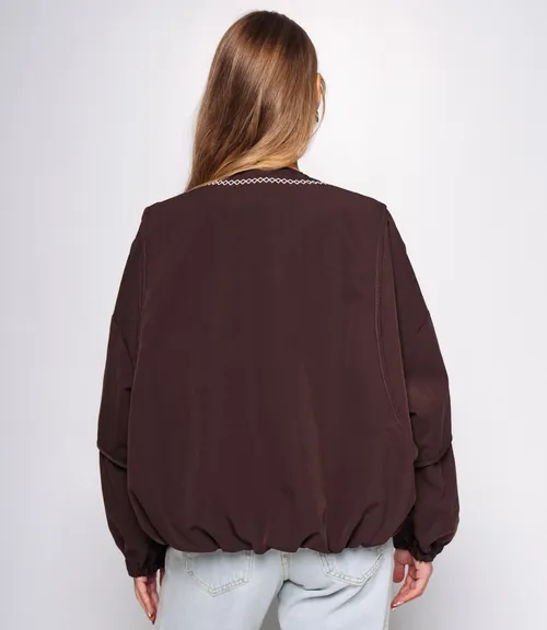 Бомбер #КТ66121, шоколадный